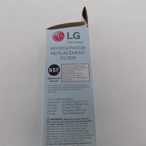 LG OEM Refrigerator Replacement Filter Model LT700P Part Number ADQ36006101 - Picture 5 of 7
